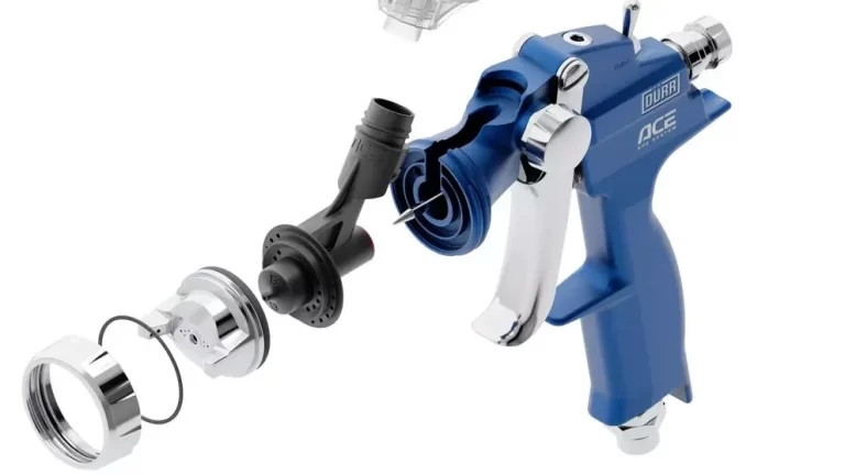Dürr EcoGun ACE spuitpistool met snelwisselsysteem en HSM bekersysteem