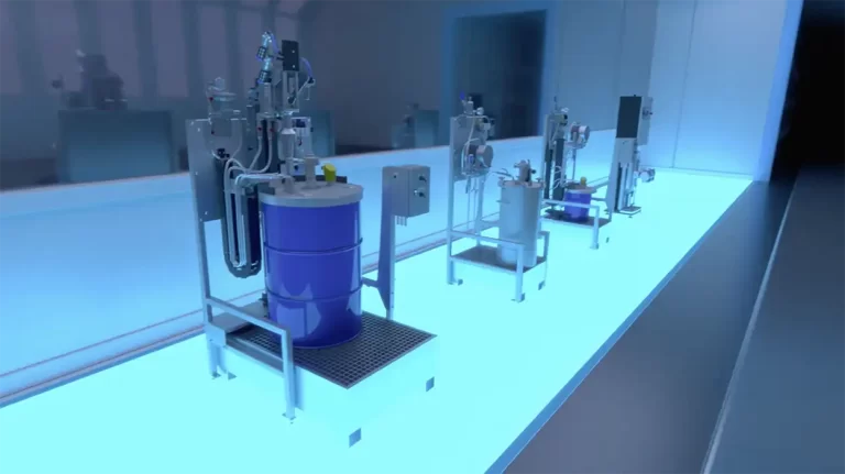 2K en 3K doseersysteem voor stabiele mengverhouding en minder verspilling in een industrieel lakproces